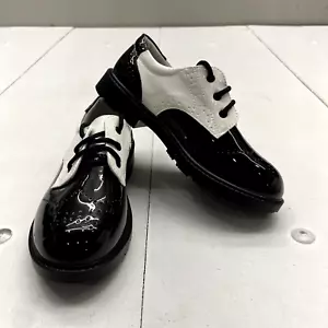 Dadawen Black & White Lace Up Comfort Oxford Dress Shoes Toddler Size 2 - Picture 1 of 7