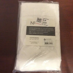 Emily Sheer Voile Tab Top Curtain Panel - No. 918 White 59" x 84" - Picture 1 of 3