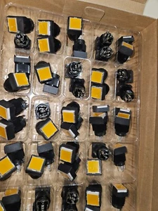 NKK YB15WSKW01-5D-JD-R0 Momentary Pushbutton Amber lens - Picture 1 of 7