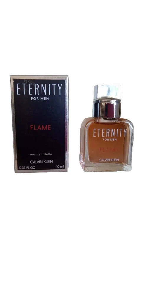 Eternity Flame for Men de Calvin Klein Edt Splash .33 OZ/10 ml - lote de 2 piezas Foto 1 de 1
