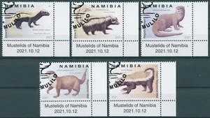 Namibia 2021 CTO Wildtiere Briefmarken Musteliden Wiesel Dachse Otter 5v Set C - Bild 1 von 1