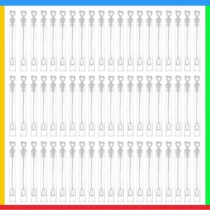 60 Stück Liebe Herz Zauberstab Tube Neuheit Blase Seifenflasche Hochzeit Blasen - Bild 1 von 10