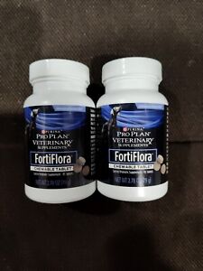Lot Of 2 Purina Pro Plan Veterinary FortiFlora 45 Chewable Tablet Dog Supplement