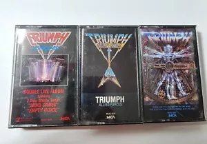 Triumph Rik Emmett TAPE LOT Allied Forces Stages Thunder Seven Read - Imagen 1 de 4