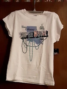 Kids NFL  Team Apparel White Tshirt Size Large (16) NWT Superbowl XLVII  - Picture 1 of 2