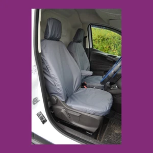 Ford Transit Courier 2014-2023 Tailored Grey Non-Folding Front Pair Seat Covers - Picture 1 of 3