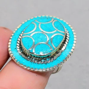 Tibetan Turquoise Handmade Bohemian Gift Jewelry Nepali Adjustable Ring SR 3185 - Picture 1 of 7