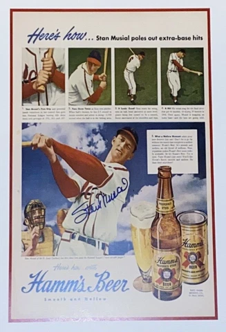 Stan Musial Poster  - St. Louis Cardinals - Hamm's Beer - Stan The Man - 11 x 17 Cover
