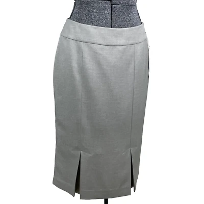 NWT Evan Picone Black Label Pencil Skirt Size 4 Tan Kick Pleat - Image 1 of 4