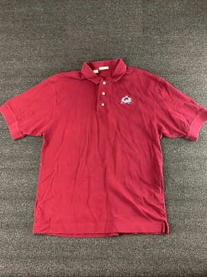Camisa polo de golf para hombre grande del equipo de la NHL COLORADO AVALANCHE GRANATE Foto 1 de 4
