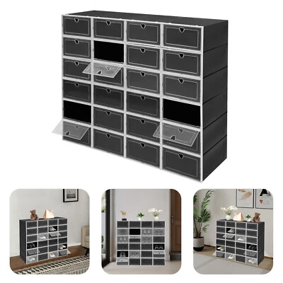 24Pack Sneaker Organizer Stackable Shoe Container For Storing Sneakers Flats ... - Image 1 of 4