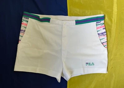 FILA BORIS BECKER TENNIS COURT RARE VINTAGE 80's SHORTS Sz.54 - Image 1 of 4