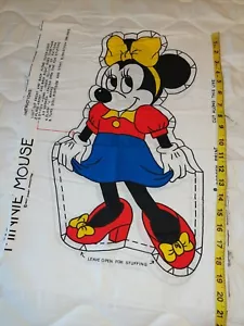 Vintage Minnie Mouse Walt Disney Stoff Panel Ameritex Siebdruck Kissen groß - Bild 1 von 3