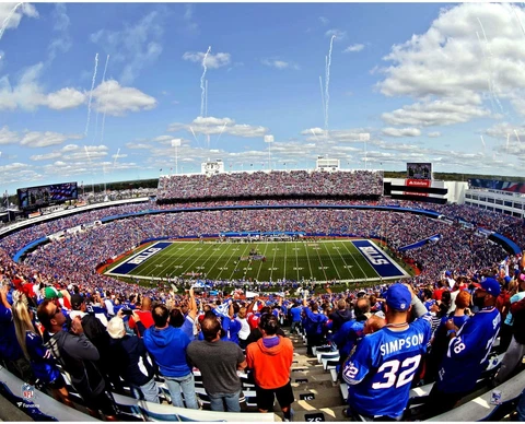 Buffalo Bills Unsigned New Era Field Photograph Cover