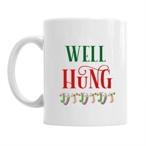 Rude xmas mug Well Hung funny rude gift Christmas present/work gift/rude  - Picture 1 of 1