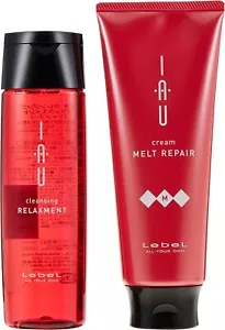 LebeL IAU Cleansing Relaxment Hair Shampoo & Conditioner 200ml + 200ml Japan - Picture 1 of 2