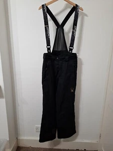 Spyder Ski Salopettes Trousers Size S / UK 38 Black Snowboard Winter trousers - Picture 1 of 8