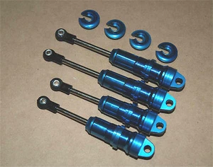 Aluminum Big Bore Shock 4 Ofna 1/10 SCT Short Course Truck W/4mm shaft -Blu - Picture 1 of 2