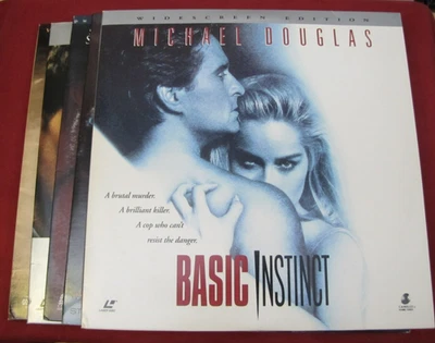 Laserdisc: Basic Instinct, Rush, Sliver... 5 movie lot (Mystery, LDs Mint) - Image 1 of 4