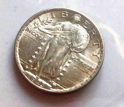 Cuarto de libertad de pie 1923 P bonito sin circular Foto 1 de 4