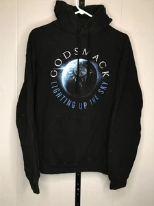 Sudadera con capucha negra doble cara Godsmack Lighting up the Sky 2023 Tour talla L - Imagen 1 de 4
