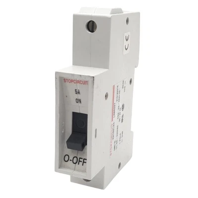 Entrelec GMU 5 L Miniature Circuit Breaker, 1-Pole, 5A, 240VAC Max, DIN Rail - Image 1 of 4