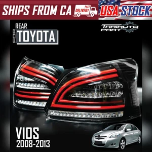 FIT TOYOTA YARIS SEDAN XP40 NCP93 2008-2013 REAR LIGHT TAIL LAMP LED SMOKE - Picture 1 of 11