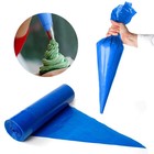 Disposable Piping Bags Blue Strong Professional 18" Icing Baking Savory Cupcake