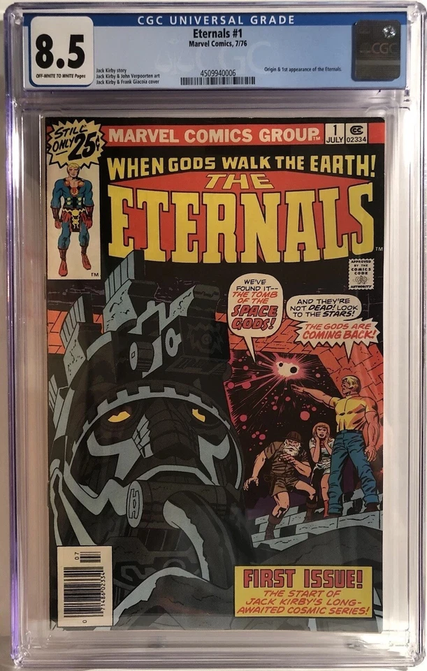 ETERNALS #1 FIRST 1ST APPEARANCE AND ORIGIN CGC 8.5 VF+ MARVEL 1976 JACK KIRBY - Image 1 of 1