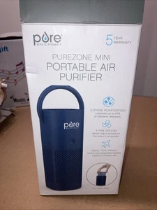 Pure Enrichment PureZone Mini Portable True HEPA Air Purifier Black - Picture 1 of 4