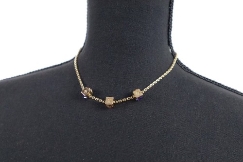 LOUIS VUITTON（LV） Collana gioco d'azzardo LOUIS VUITTON Brassley oro viola Gl1111