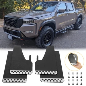 For Nissan Frontier 4PCS Front & Rear Mud Flap Fender Splash Guard w/ Reflectors - Picture 1 of 17