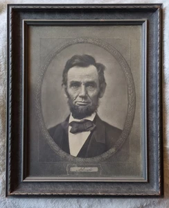 Vintage Abraham Lincoln gerahmter Druck - etwa 11,5" x 14,5" - Bild 1 von 2