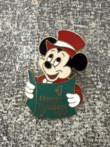 Disney Mickey Mouse Christmas Carols Happy Holidays 1991 Pin - Picture 1 of 3