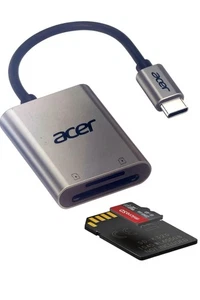 Acer USB-C SD Card Reader, High Speed Type-C Micro SD Card Adapter, USBC New - Picture 1 of 8