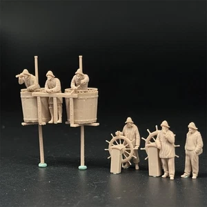 Fischer und Matrosen im Maßstab 1:72 5 Figuren Szene Resin Modell Miniatur Militär - Bild 1 von 10