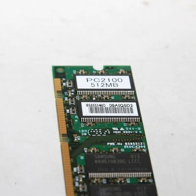 Ricoh B5855140 512MB DDR1 SO-DIMM Memory Module MP201/MP4000/MP5000 Untested - Image 1 of 3