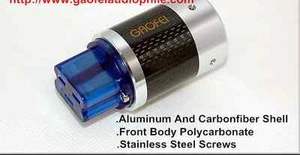 1x 20A IEC Female AC Power Plug Carbon Fiber HIFI pure copper Rhodium Plated - Picture 1 of 1
