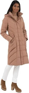 Kensie Women's Longline Puffer M (10-12) Coat Jacket with Hood 50% OFF $226 - Picture 1 of 5