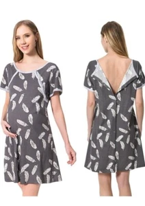 Women’s maternity clothes hospital gown night dress maternity labor delivery. - Picture 1 of 8