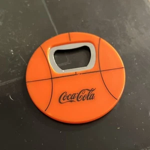 Coca-Cola Round Basketball Bottle Opener Magnet Orange - Picture 1 of 2
