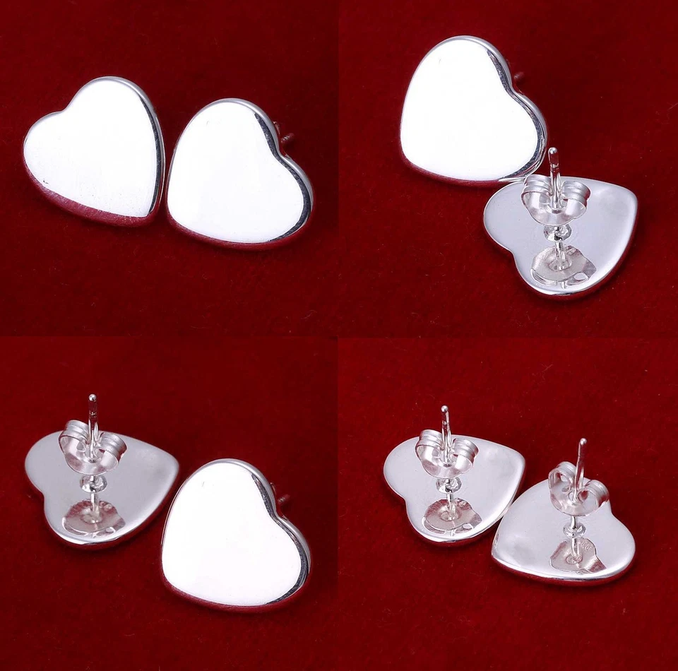 ORECCHINI TAPPABUCHI PER DONNA A FORMA DI CUORE PLACCATI ARGENTO 925 LOVE GRANDI - Immagine 1 di 1
