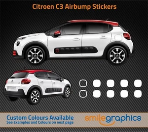 Citroen C3 Airbump Aufkleber - Weiß - Andere Farben Verfügbar - Picture 1 of 2