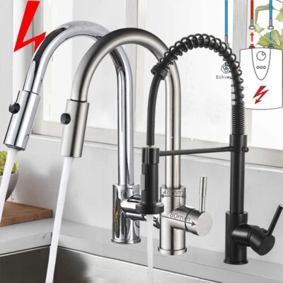 Wasserhahn Küche Niederdruck 360° Küchenarmatur Ausziehbar Brause Einhandmischer - Bild 1 von 4