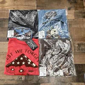 Grunt Style T-Shirt Women Sz L Graphic Basic Tee Top Patriotism Biker -Lot 4 - Picture 1 of 7