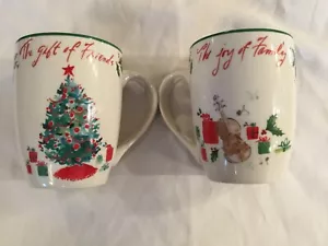 LENOX WEIHNACHTEN KAFFEETASSEN EIN GESCHENK VON FREUNDEN/JOY OF FRIENDS AMERIKA VON DESIGN - Bild 1 von 5