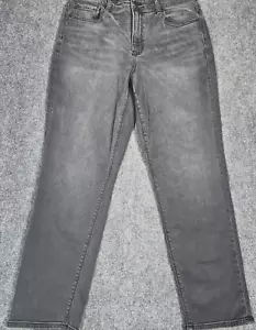 American Eagle Reg Mom Jeans Black Denim Womens 12 / 31W 28.5 Stretch NWT - Picture 1 of 14
