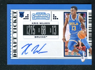 2019-20 Contenders Draft Picks Ticket Blue Foil Autograph #97 Kris Wilkes RC - Image 1 of 2