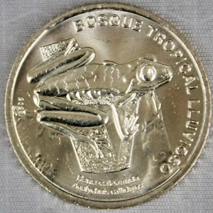 COSTA RICA_50 Colones 2024_Serie "Animals"_2 / 6_Red-eyed tree frog_lose_unc - Picture 1 of 2