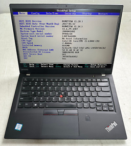 Lenovo ThinkPad X1 Carbon 5th Gen (i5-6300U @2.40, 8GB RAM, BOOTS to BIOS) NO HD